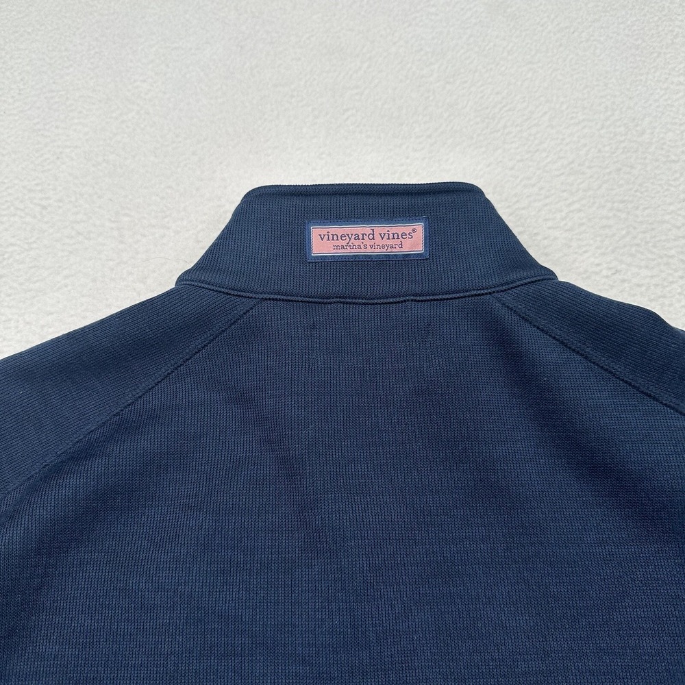 Vineyard Vine Shep & Ian Men's 1/4 Zip Pullover Sweatshirt Size Medium Blue - Picture 10 of 10